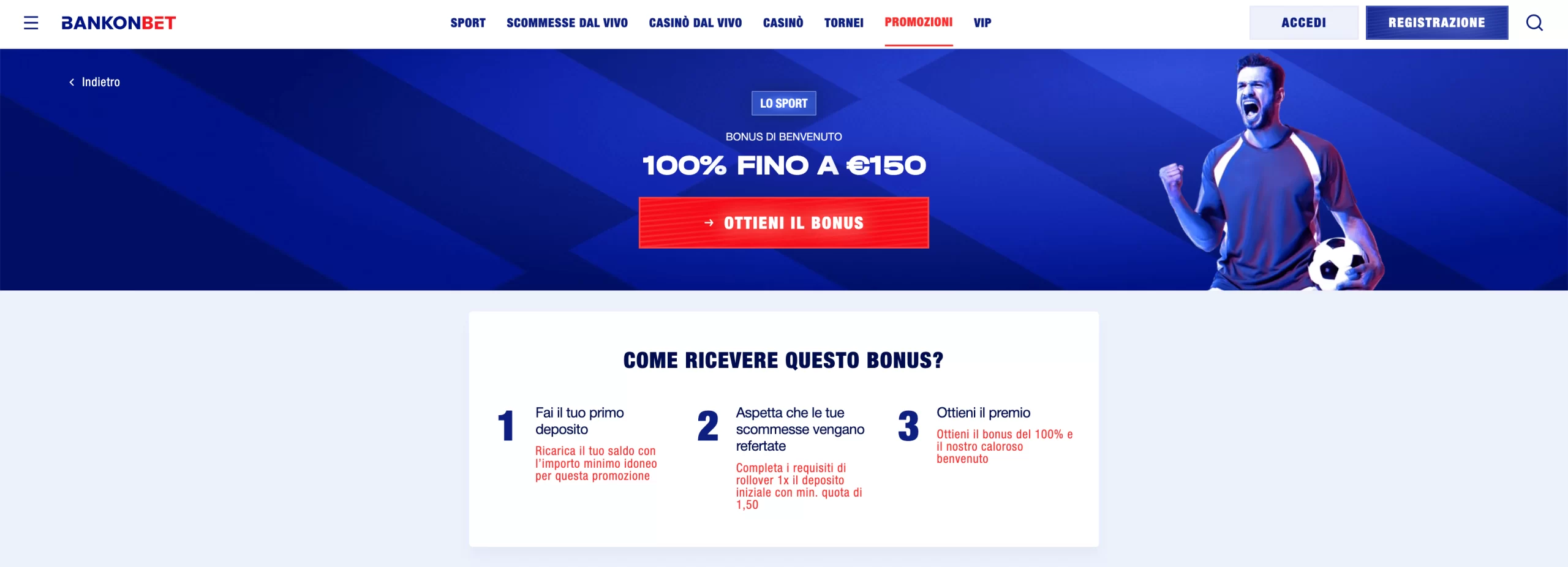 bankonbet bonus benvenuto